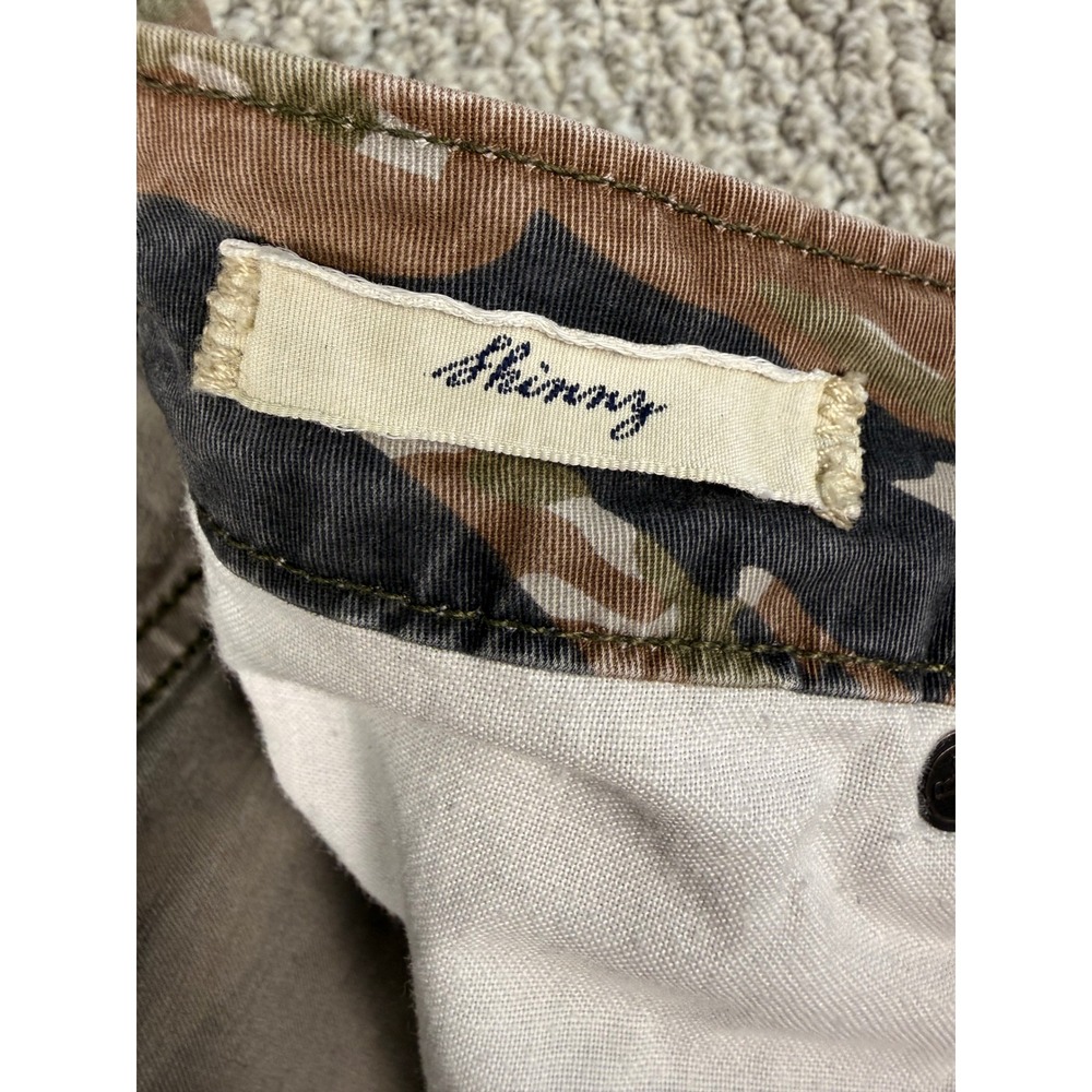 Denim & Supply Ralph Lauren Tiger Stripe Camo Skinny Pants 28 Green Military Zip - Picture 8 of 10
